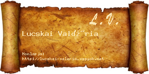 Lucskai Valéria névjegykártya